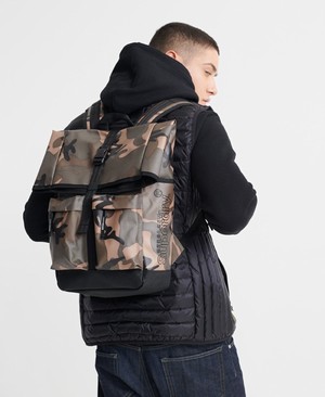 Superdry Roll Tarp Férfi Hátizsák Zöld/Camo | TQANM1794